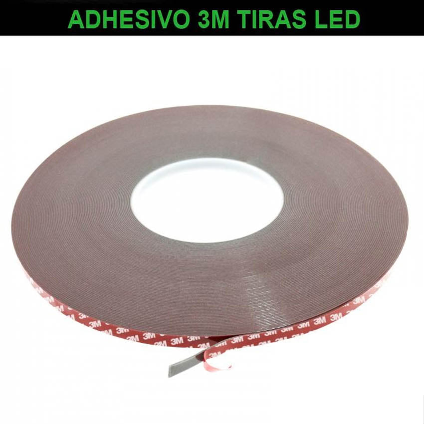 Rollo 3M Adhesivo Tiras LED 10mm 50 Mts Aprox