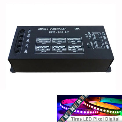 Control LED DMX 512 Pixel Digital Inteligente RGB