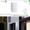 Detalles de aplique exterior CCT rectangular 8W 200x100x75mm