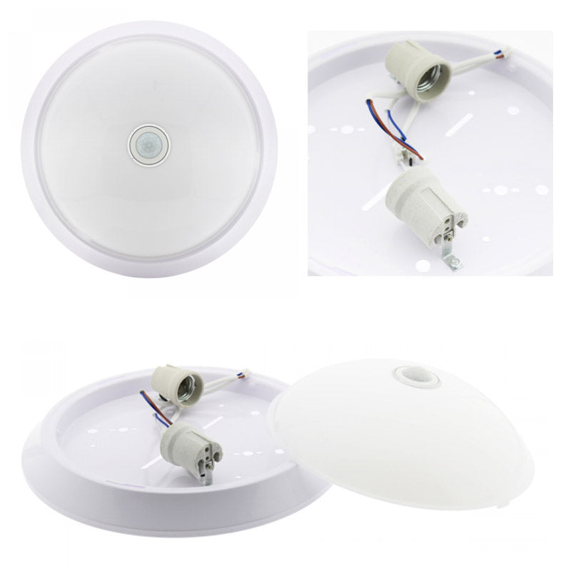 Plafón 2xE27 320mm Detector Movimiento Superficie Redondo