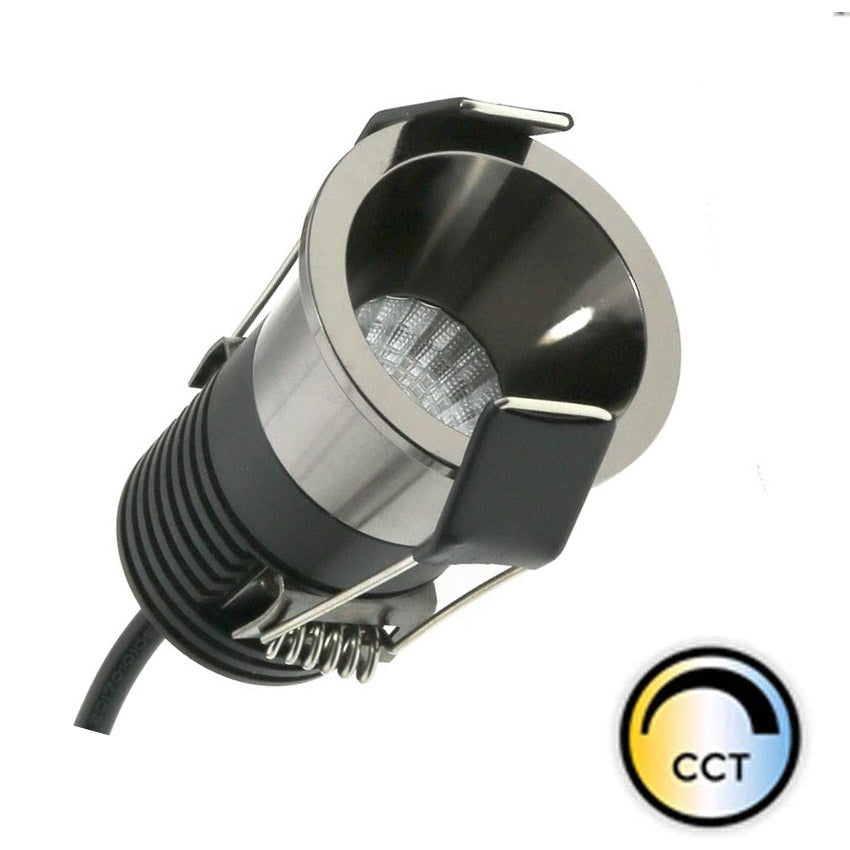 Downlight Mini LED Redondo 5W Negro Cromada Fijo CCT