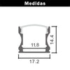 Perfil Aluminio Alto Black para Tiras LED