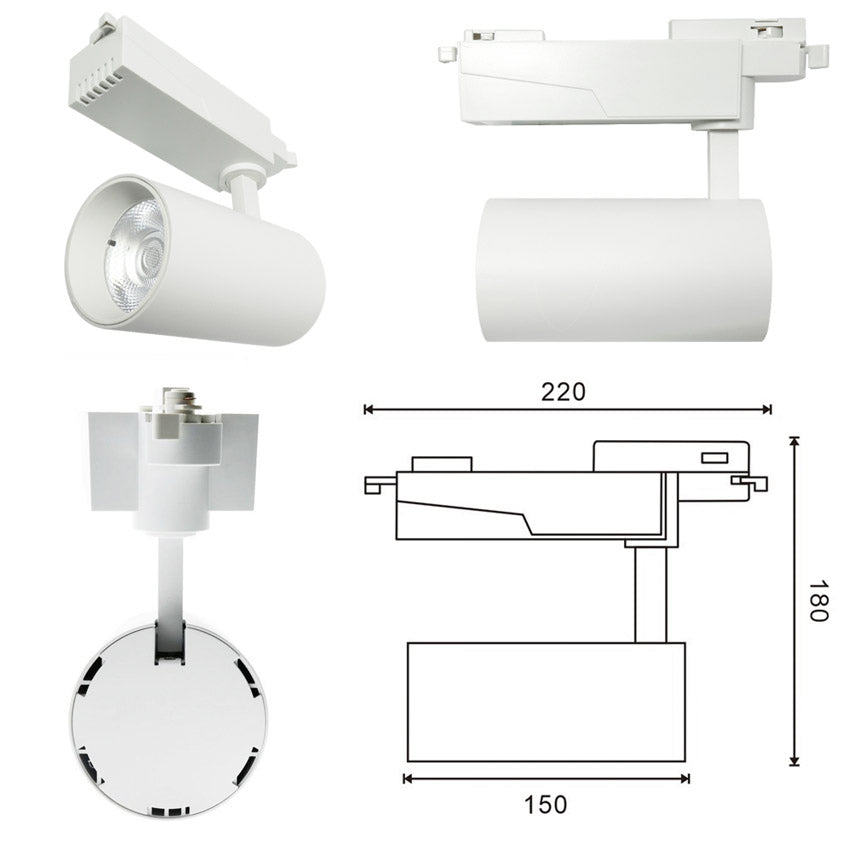 Foco LED Blanco Monofásico 30W 36º