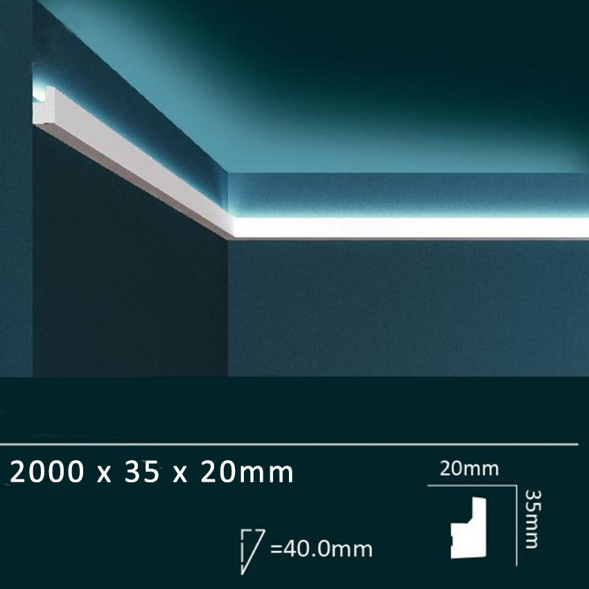 Moldura Luz Indirecta TVD-002 200 x 3,5 x 2 cm Luz Indirecta