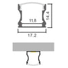 Perfil Aluminio Alto Black para Tiras LED