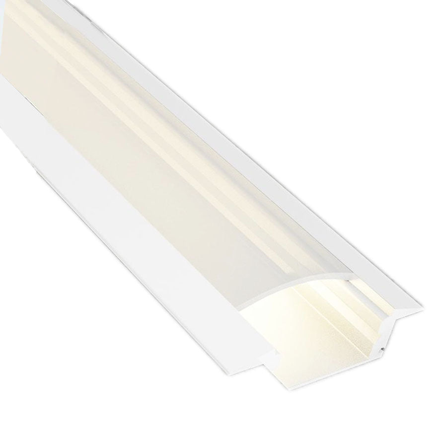 Perfil Aluminio Empotrar Aletas Micro Blanco para Tiras LED