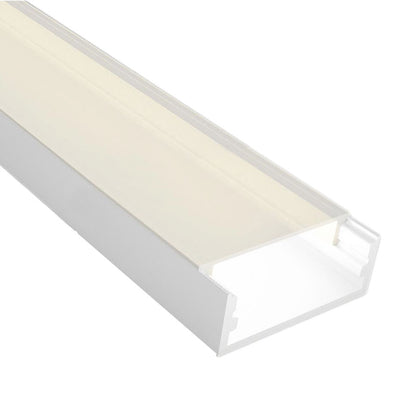 Perfil Aluminio Ancho Blanco para Tiras LED