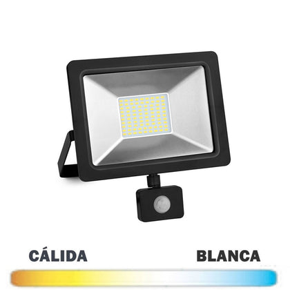 Proyector Exterior LED 20W Negro con Detector