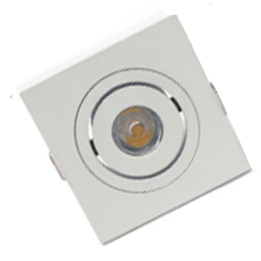 Empotrable LED Mini Cuadrado Blanco 3W Basculante