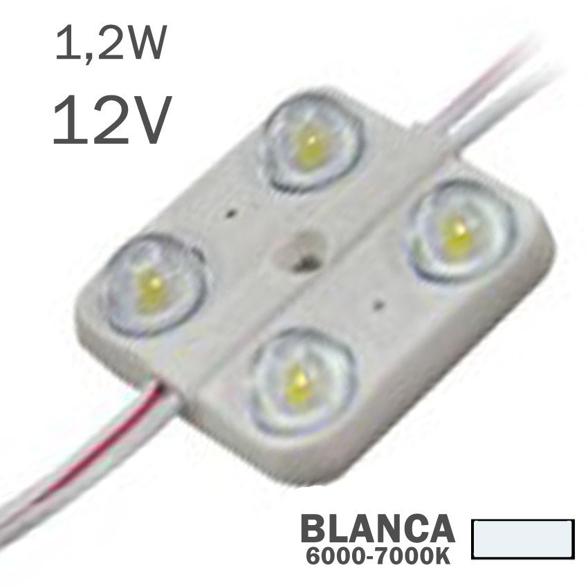 Cadena 20 Módulos LED 2W 12V 160º Luz Blanca