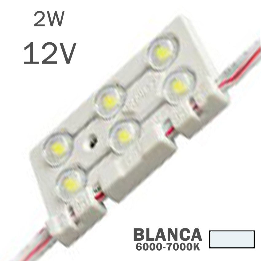 Cadena 20 Módulos LED 2W 12V 160º Luz Blanca