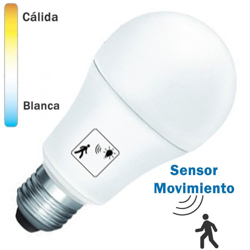 Bombilla LED Sensor Movimiento E27 10W 