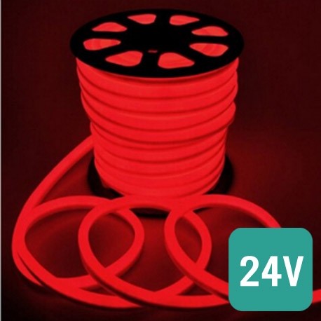 Neón LED 14,5W/m 24V Luz Roja 10mm