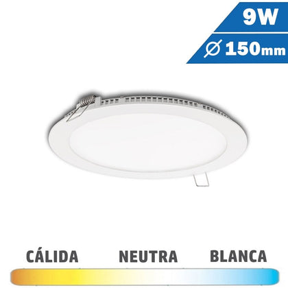 Panel LED Redondo Blanco 9W Diámetro 150mm