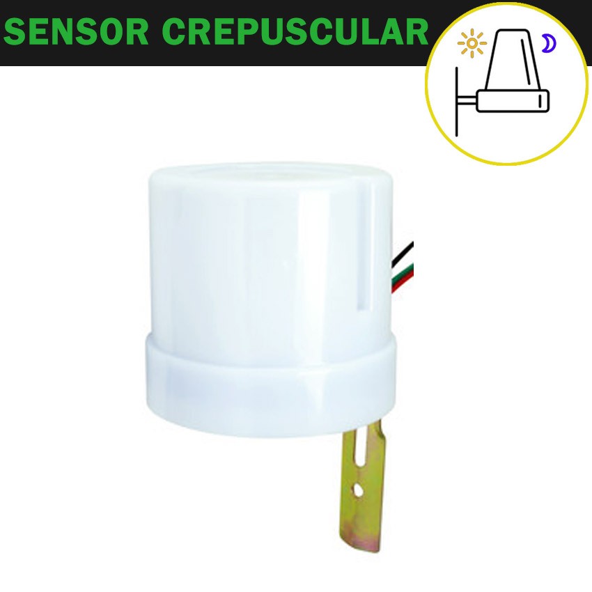 Sensor de movimiento PIR y Crepuscular para esquinas IP44