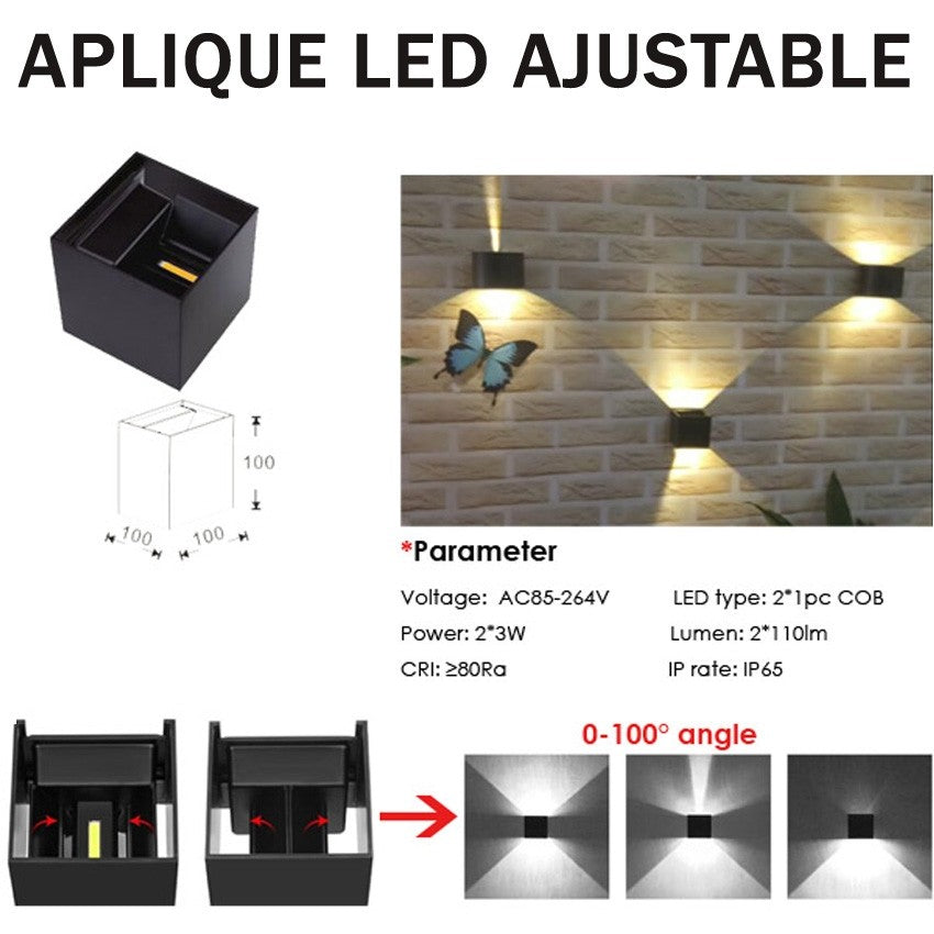 Aplique LED 40W COB Ajustable Alta Potencia