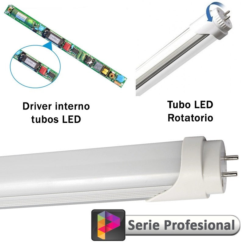 Tubo Fluorescente Led T8 Aluminio 18W TUBO LED T8 120CM 18W TAPA