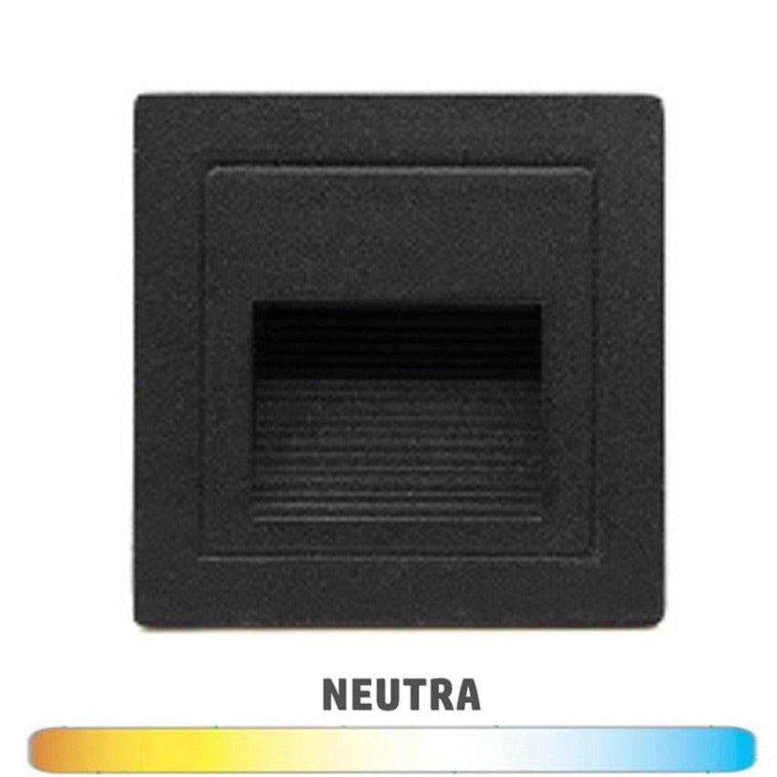 Empotrable Baliza Pared 2W IP54 Negro