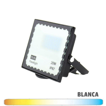 Proyector Mini LED SMD 20W Negro Luz Blanca