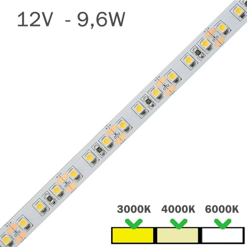 TIRA LED 12V 9,6W 120 LEDs POR METRO IP20 – LedyLuz