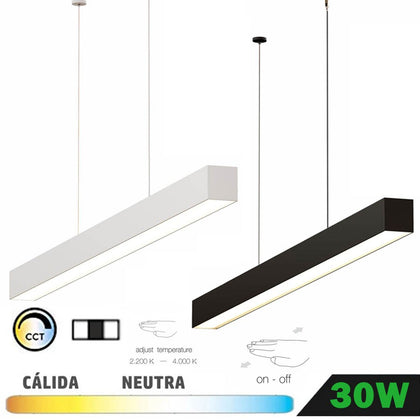 Luminaria Suspendida Lineal LED 52W CCT Ajustable