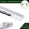 Carril Monofásico 1 Metro Blanco Reforzado