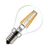 Bombilla LED E14 Esférica Filamento Transparente 4W