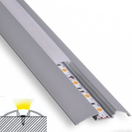 Perfil Aluminio Contornos Redondeado Suelo Tiras LED