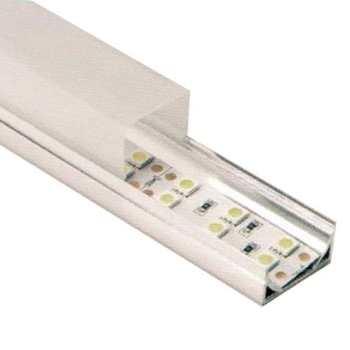 PERFIL DE ALUMINIO SUPERFICIE PARA TIRAS LED CON DIFUSOR CUADRADO
