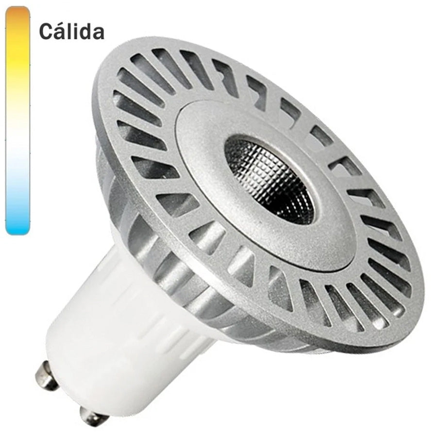 BOMBILLA LED GRANDE GU10 8w R63 63mm LUZ CÁLIDA – LedyLuz