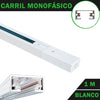 Carril Monofásico 1 Metro Blanco Reforzado