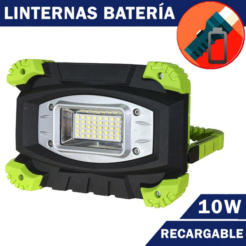 Proyector LED 10W con Batería Recargable USB