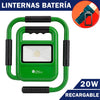 Proyector LED 20W con Batería Recargable y Soporte USB