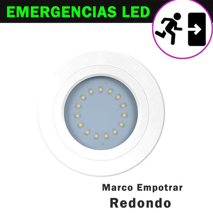 Marco Redondo para Empotrar Emergencias LED Mini