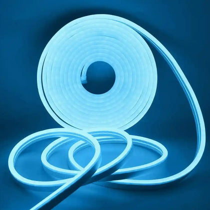 Neón LED Flex 14W/m 24V 6x13mm Luz Azul Eléctrico