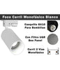 Foco Carril Monofásico Blanco Cilíndrico Long para GU10