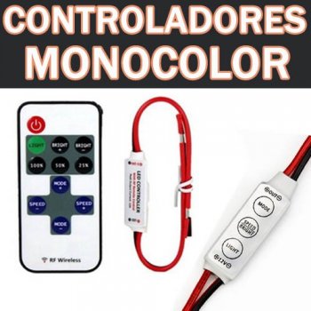 CONTROLADOR TIRAS LED MONOCOLOR FIJO MODOS BLANCOS – LedyLuz