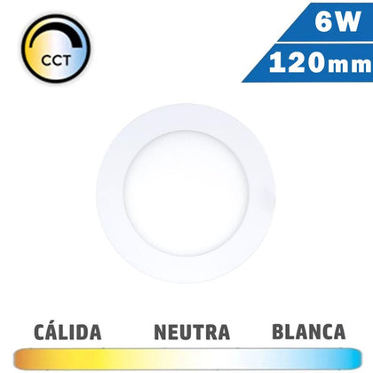 Panel LED Redondo Blanco 6W 120mm CCT