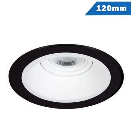 Aro Redondo Orientable Luz Indirecta Negro Blanco GU10 120mm