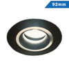 Empotrable Aro Luz LED Redondo 92mm GU10 Negro