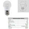 Bombilla LED esférica 45mm 6W E27 