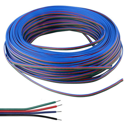 Cable para tiras de LED RGB 4 vías multicolor.
