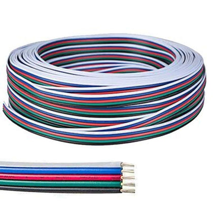 Cable RGBW con blanco de 5 hilos para tiras de LED RGB con blanco