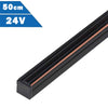 Carril Magnético Superficie Mini 24V 50cm Color Negro