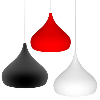 Colgante de colores E27 en rojo, negro o blanco