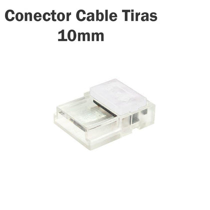 Conector Cable 2 Vías Tiras LED Transparente 10mm