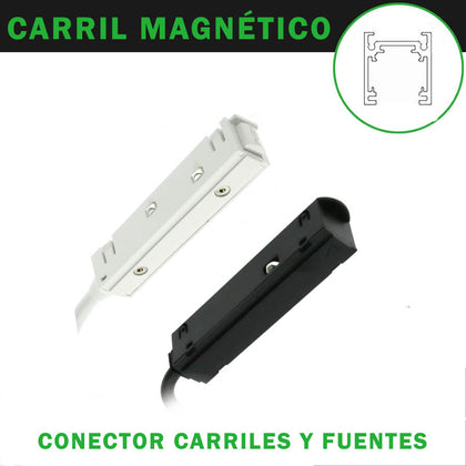 Conexión con Cable para Carril Magnético y Fuente Alimentación