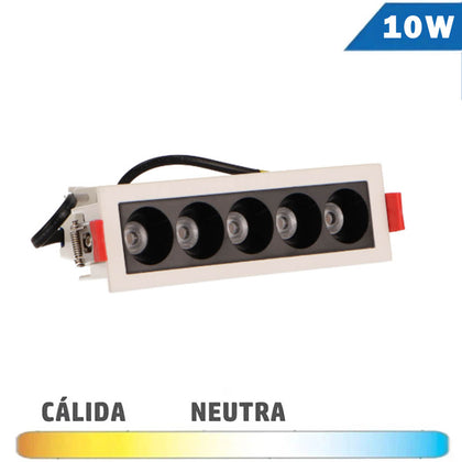 Foco Rectangular Empotrado LED 10W Blanco