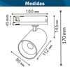 Foco Carril Trifásico LED Blanco 30W Orientable CCT