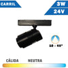 Foco Carril Mini LED 24V 3W Zoom Expositores